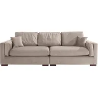 Home Affaire Big-Sofa »Fresh Pond«, in vielen Bezugsqualitäten und Farben, B/T/H: 290/96/95 cm beige