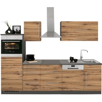 Kochstation Küchenzeile »KS-Samos«, ohne E-Geräte, Breite 280 cm, grau