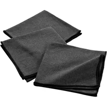 Douceur d'intérieur Douceur d'Intérieur, 3 Servietten (40 x 40 cm) Mistralin, Anthrazit, recycelte Baumwolle