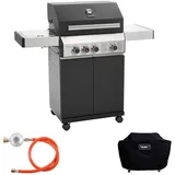 TAINO BLACK 3+1 Gasgrill 3 Brenner Matt Schwarz