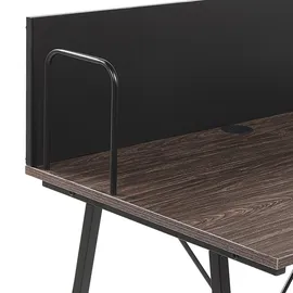 Beliani Schreibtisch Hastings Braun / Schwarz