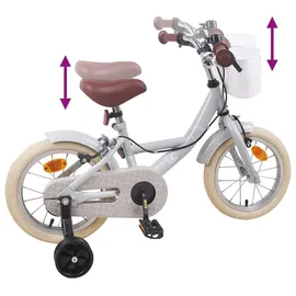 vidaXL Kinderfahrrad 14 Zoll Hellgrau