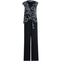 Vera Mont Damen Jumpsuit im Layer Look 50, Patch Dark Blue/Dark Blue - 50W