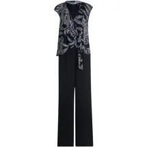 Vera Mont Damen Jumpsuit im Layer Look 50, Patch Dark Blue/Dark Blue - 50W