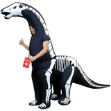 Morph Riesiges Aufblasbares Skelett Diplodocus Kostüm für Erwachsene, Dinosaurier Kostüm Herren Damen - Einheitsgröße