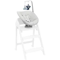 Chicco Crescendo Hochstuhlwippe für Babys, zwei Liegepositionen, Polsterung aus Bio-Baumwolle, abnehmbar und waschmaschinenfest, mit Hängespielzeugstange, bis zu 9 kg, grau