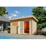 Karibu Skrollan 3 inkl. 9 kW Ofen + int. Steuerung + Dachkranz