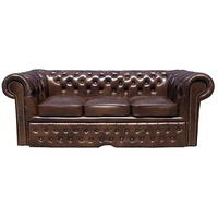 JVmoebel Chesterfield-Sofa, Chesterfield 3+2 Sitzer Garnitur Sofa Couch braun