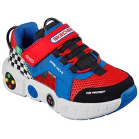 SKECHERS Sneaker »GAMETRONIX«, mit Air-Cooled Memory Foam, Freizeitschuh, Halbschuh, Schnürschuh Gr. 36, blau-rot, , 31819209-36
