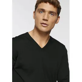 Olymp "OLYMP Strick Casual klassischer Strickpullover schwarz unifarben, schwarz, NOS