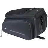 Basil Move MIK - 10-26L, Schwarz, Wasserabweisend, Nachhaltig aus recyceltem Polyester, Inkl. abschließbarer MIK-Adapterplatte