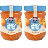 Schwartau Extra Zero Aprikose, Fuchtaufstrich ohne Zuckerzusatz, 13 kcal pro 25g, 280g (Packung mit 2)