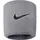 Nike Swoosh Doublewide WRISTBANDS matte silver/black,