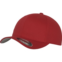 Flexfit® Wooly Combed Bacecap mit Flexband für eine optimale Passform, red, 2XL