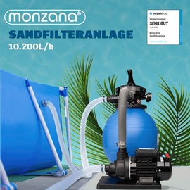 monzana Sandfilteranlage 10 m3/h - Poolfilter Filteranlage Filterkessel