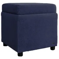 KAWOLA Hocker mit Stauraum IDA Stoff dunkelblau