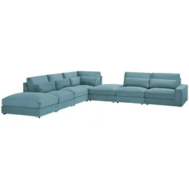 Sofa.de Ecksofa Branna ¦ türkis/petrol ¦ Maße (cm): B: 412 H: 88 T: 386.0