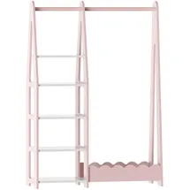 [en.casa] Vestnes Kindergarderobe 114x77x30 cm Cotton Candy/Weiß