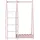 [en.casa] Vestnes Kindergarderobe 114x77x30 cm Cotton Candy/Weiß