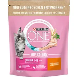 PURINA ONE® Katzen-Trockenfutter Junior reich an Huhn und Vollkorn-Getreide 750,0 g