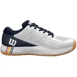 Wilson Rush Pro ACE Clay Tennisschuh, White/Navy Blazer - Gum1a, 42 EU