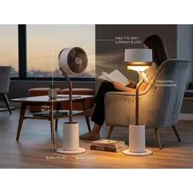 Fakir TVC 800 Standventilator Weiß/Braun