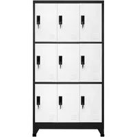 VidaXL Schließfachschrank Anthrazit und Weiß 90x45x180 cm Stahl