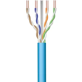 ewent IM1223 100m Reel Ethernet Netzwerkkabel CAT.6|LSZH|U-UTP|AWG23/1|CU Solid Pure Copper|CPR, Eca Class|10GBit Ethernet|500 MHz| ideal für PCs,Router,Modems,Switches,TVs,PS5,Xbox,BLUE 100 Meter