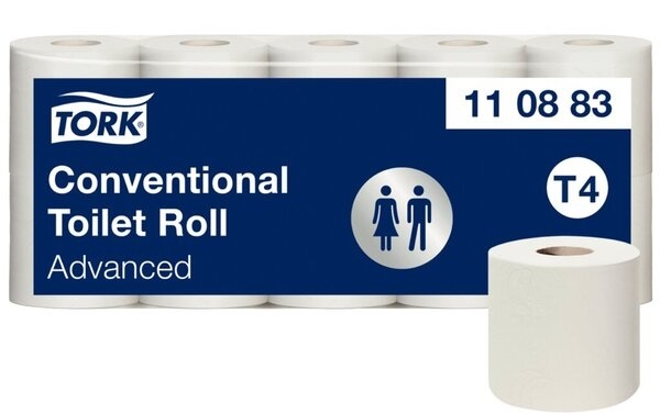 Toilettenpapier Advanced, 3-lagig, mit Prägung, weiß, für T4 System