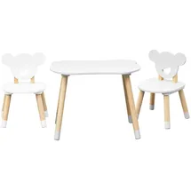 Rebecca Mobili Kindertisch Nefel 44 x 60 x 56 cm Kiefer MDF weiß braun