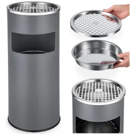 Tectake tectake® Standaschenbecher rund, 30 l, 25 x 61 cm