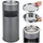 Tectake tectake® Standaschenbecher rund, 30 l, 25 x 61 cm
