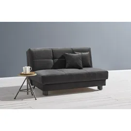 Ell + Ell Schlafsofa Polyester 2-Sitzer Schwarz