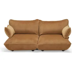 Sumo Velvet Dreier-Sofa mandelfarben