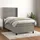 vidaXL Boxspringbett mit Matratze Hellgrau 100x200 cm Samt - Grau