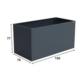 Weka Metall Hochbeet Gr. L 150 x 75 x 77 cm Anthrazit