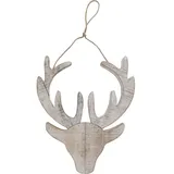 Trendline Deko Rentierkopf aus Holz zum Hängen 19,2x2x20cm Weihnachten Xmas