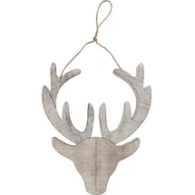 Trendline Deko Rentierkopf aus Holz zum Hängen 19,2x2x20cm Weihnachten Xmas