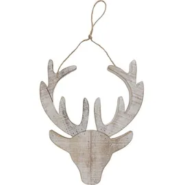 Trendline Deko Rentierkopf aus Holz zum Hängen 19,2x2x20cm Weihnachten Xmas