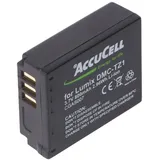 AccuCell Akku passend für Panasonic Lumix DMC-TZ1 Akku Panasonic CGA-S007, CGA-S007E, DMW-BCD10