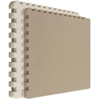Eyepower Trainingsmatte mit Rand 90 x 90 x 4 cm waschbar,pflegeleicht, Teppiche - 90x90cm Bodenschutzmatte Gym Matte Sport Puzzlematte