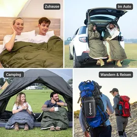luxuskollektion Deckenschlafsack Camping 3-4 Jahreszeiten