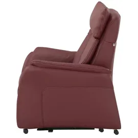 Hukla Relaxsessel Pascal Leder 83 x 105 x 90 cm Rot drehbar
