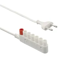 Elektra Ministecker Verlängerungsleitung mit 6-fach + 1 codiert Mini-Stecksystem, 230 V, Länge 3500 mm