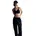 Medium Support Padded Adjustable Sport-BH Damen 011 black/white M