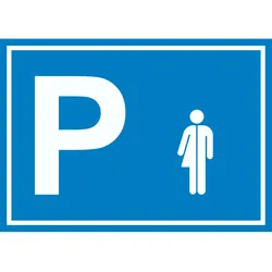 HB-Druck Transgender Parkplatz Schild waagerecht A1 Rückseite selbstklebend