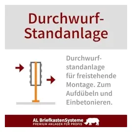 AL Briefkastensysteme 1 Fach Premium Edelstahl Stand Briefkasten Anlage für Post A4 modern, robust, wetterfest, Artikelnummer: 132V1DZS1