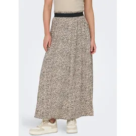 Only Maxirock Damen Bedruckt Silber/Schwarz 38