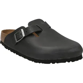 Birkenstock Boston Nubukleder geölt schmal schwarz 46