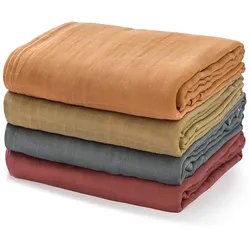 Momcozy Musselin Wickeltuch 4 Pack einfarbig